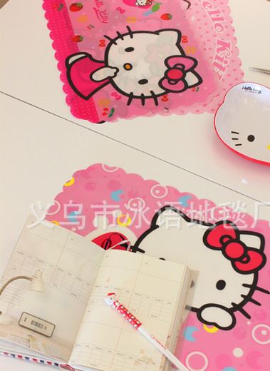 hello Kitty凱蒂貓環(huán)保塑料PP餐墊防水防油叮當(dāng)兒童隔熱墊餐桌墊示例圖26