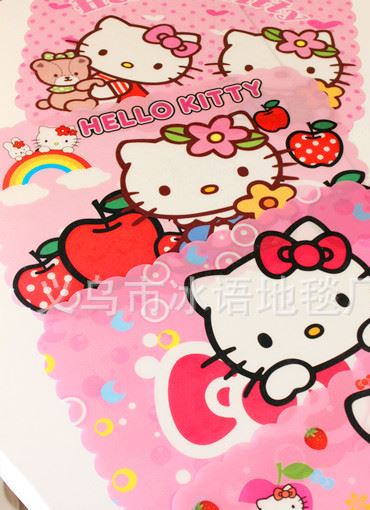 hello Kitty凱蒂貓環(huán)保塑料PP餐墊防水防油叮當(dāng)兒童隔熱墊餐桌墊示例圖31