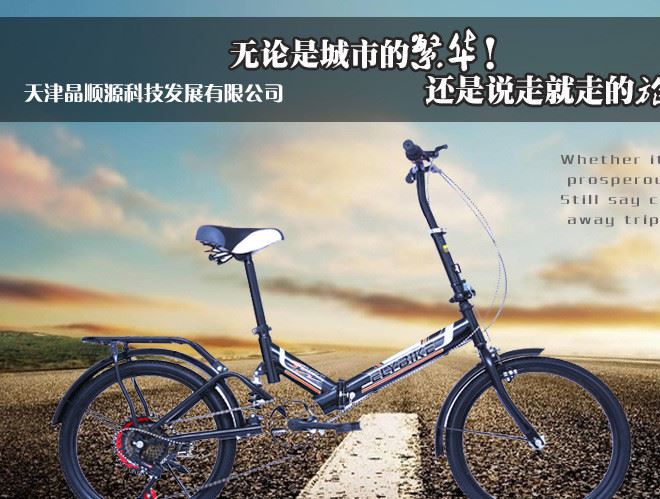 廠家批發(fā)20寸成人折疊自行車女士淑女車zxc變速單車(不含紙箱)示例圖1