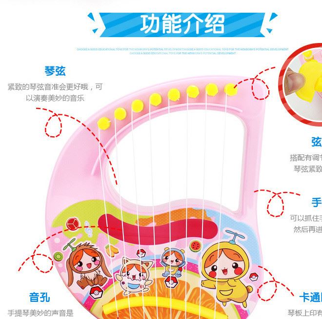 兒童吉他 可彈奏樂器 八弦手提琴 尤克里里 早教玩具 贈品禮品示例圖5