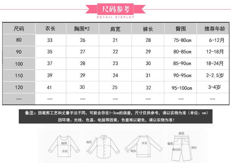 童裝韓版2017卡通貼布大象棉T短褲男女童兩件套嬰幼童新款夏裝示例圖2