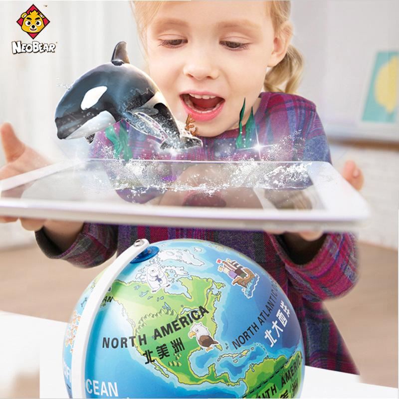 小熊尼奧AR地球儀兒童早教學生3D立體教學益智科普辦公室擺件玩具示例圖2