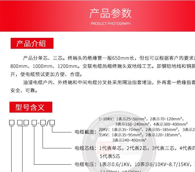 友強(qiáng)35KV高壓電纜附件JLS-35/3.4三芯冷縮中間接頭500-630平方示例圖8