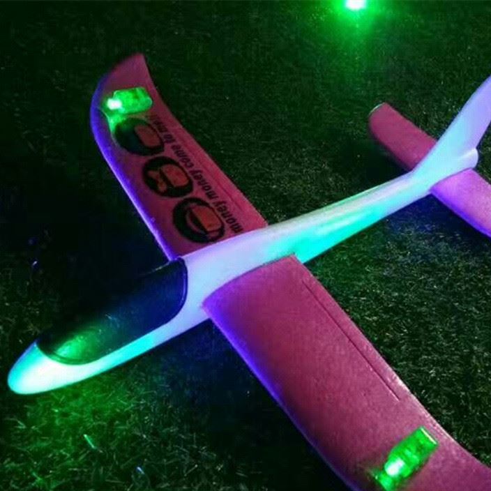 手拋手扔飛機帶燈投擲飛機兒童親子戶外運動玩具示例圖3