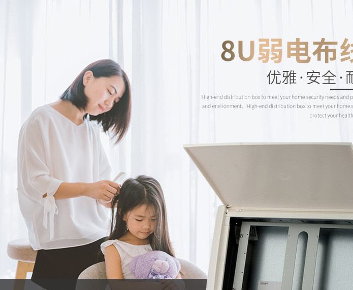 施耐德弱電箱8U 智能信息多媒體箱 布線箱 光纖線配電箱示例圖2