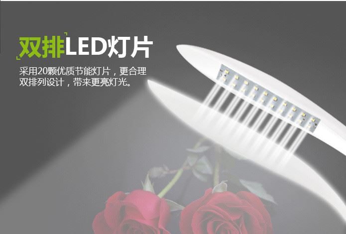 超貝LED護眼學(xué)習(xí)閱讀臺燈USB充電夾子小臺燈學(xué)生燈臥室床頭寫字燈示例圖14