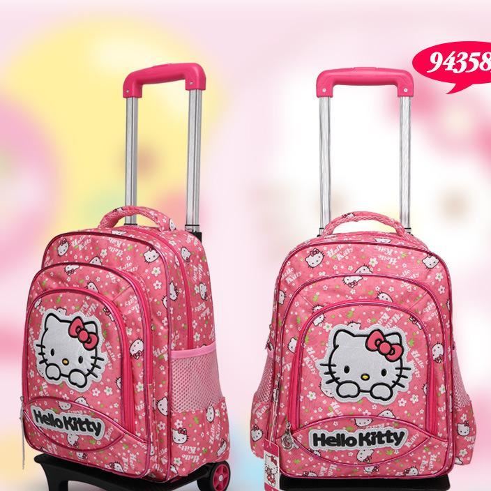 卡通hellokitty小學(xué)生拉桿書包女生韓版可拆卸兩用減負(fù) 一件代發(fā)示例圖2