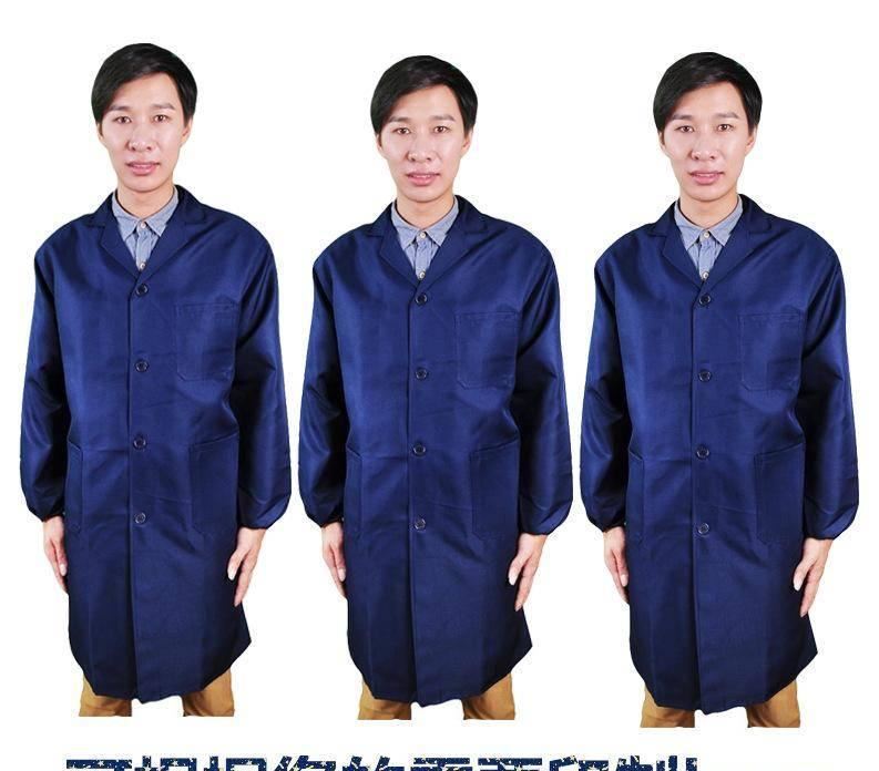 加厚工作服大褂搬运工作服批发长大褂定制刺绣LOGO蓝大褂批发包邮示例图1