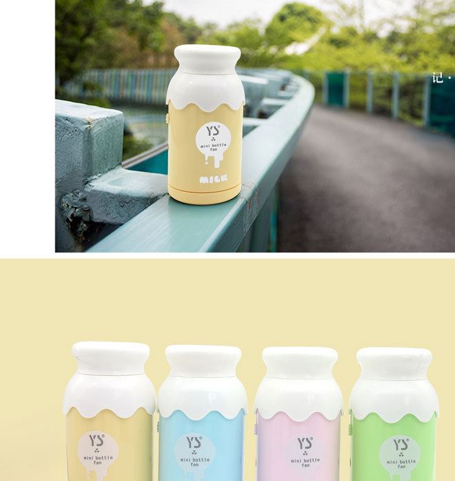 新款迷你手持卡通便攜式風扇奶瓶充電小風扇學生戶外降溫避暑神器示例圖7