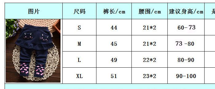 2017秋裝春秋新款韓版卡通全棉寶寶小童女童裝幼童裙褲打底褲示例圖1