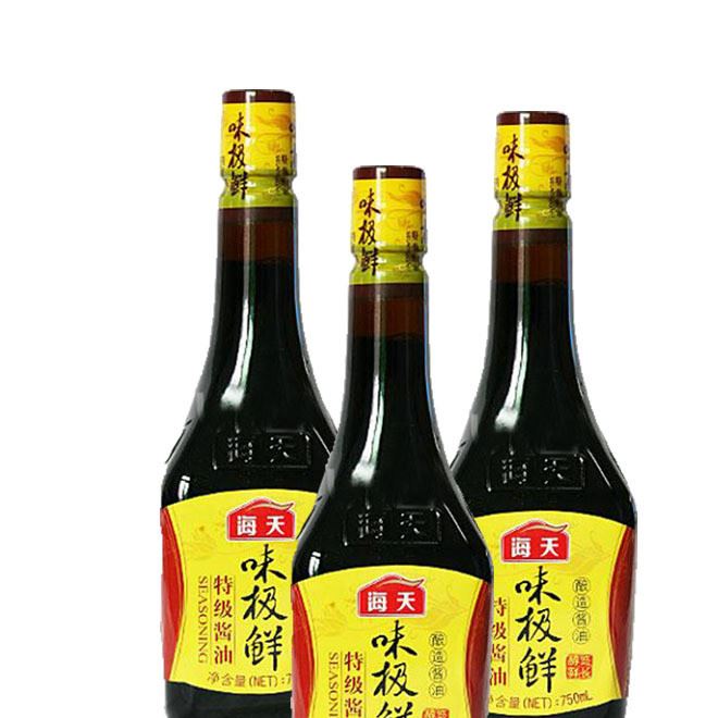 海天味極鮮特級(jí)醬油750ml*6瓶 非轉(zhuǎn)基因黃豆醬油 紅燒涼拌醬油示例圖2