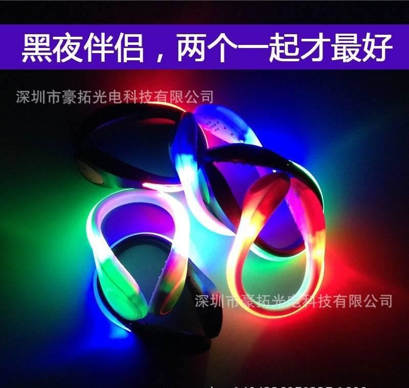 橙色LED發(fā)光鞋夾夜間運動跑步鞋夾燈騎行戶外爬山警示燈閃光鞋燈示例圖12