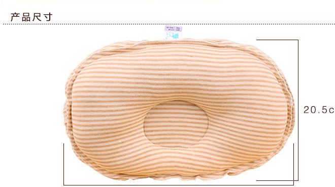 新生兒男女寶寶專用有機(jī)彩棉防偏頭定型枕 嬰兒枕頭批發(fā)廠家直銷示例圖3