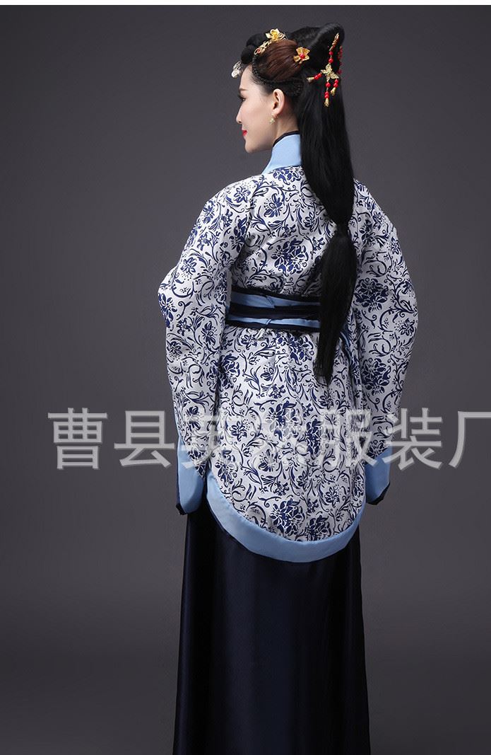 古代貴妃唐裝漢服古裝服裝仙女古箏演出服舞蹈漢服女改良示例圖14