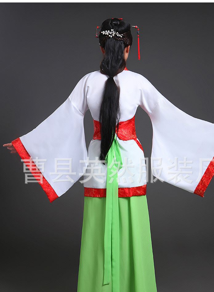 古代貴妃唐裝漢服古裝服裝仙女古箏演出服舞蹈漢服女改良示例圖25