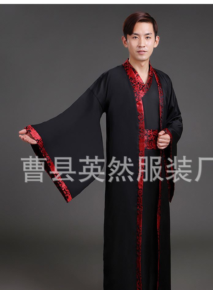 古裝男士 漢代大臣服裝古裝大俠演出服唐裝成年古裝漢服 秦漢服示例圖2