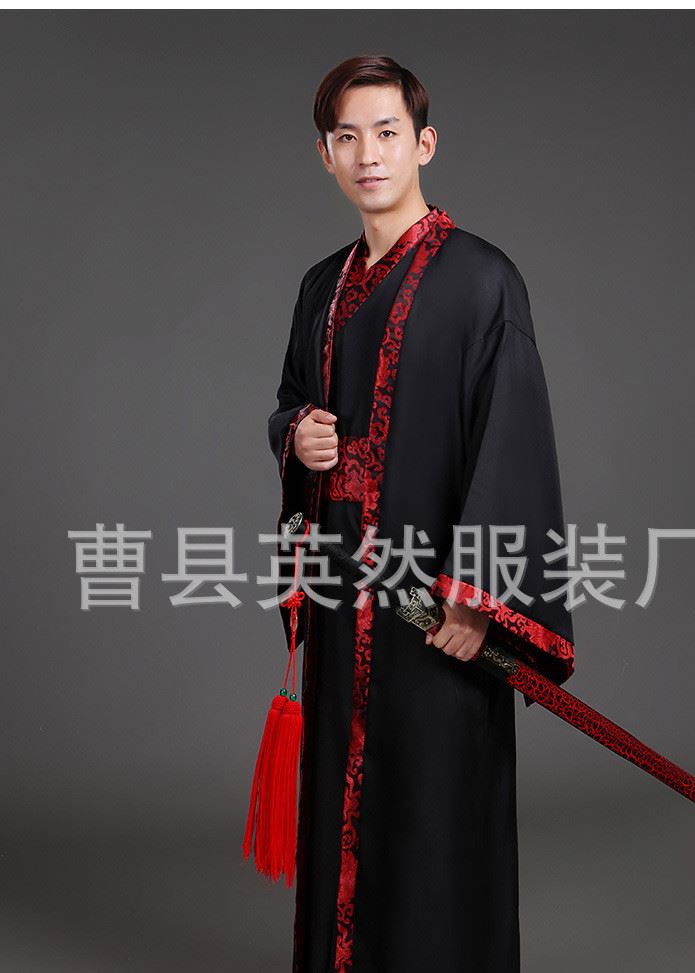 古裝男士 漢代大臣服裝古裝大俠演出服唐裝成年古裝漢服 秦漢服示例圖3