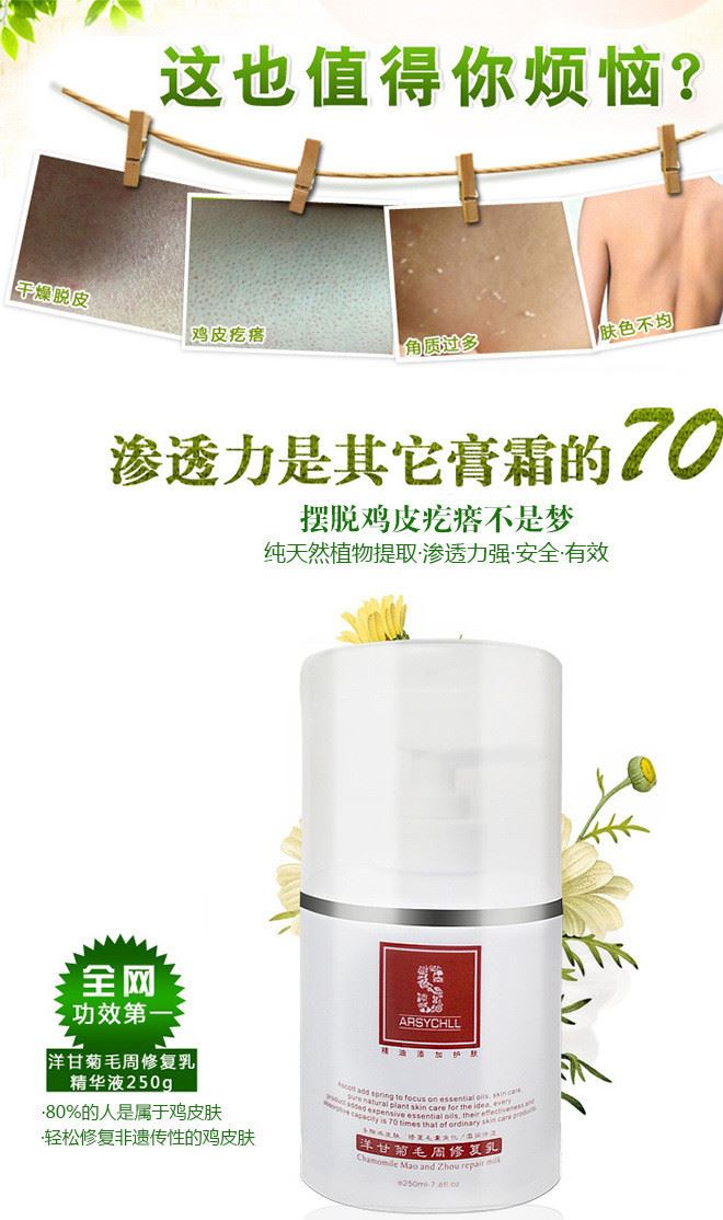 雅詩泉洋甘菊毛周身體乳250ml 去雞皮疙瘩/滋潤保濕護膚品批發(fā)示例圖2