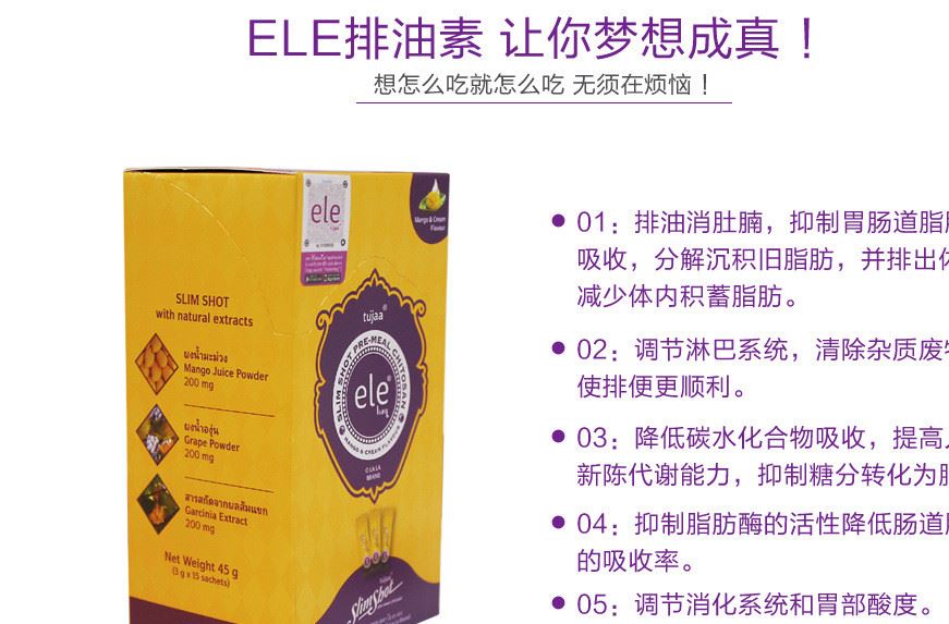 泰國ELE干細胞排油素  健康清腸道緩解排便消肚腩示例圖5