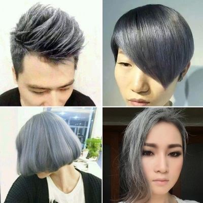 雅詩(shī)泉奶奶灰發(fā)泥 易清洗彩色發(fā)蠟?zāi)信y白色一次性染發(fā)造型發(fā)膠示例圖11