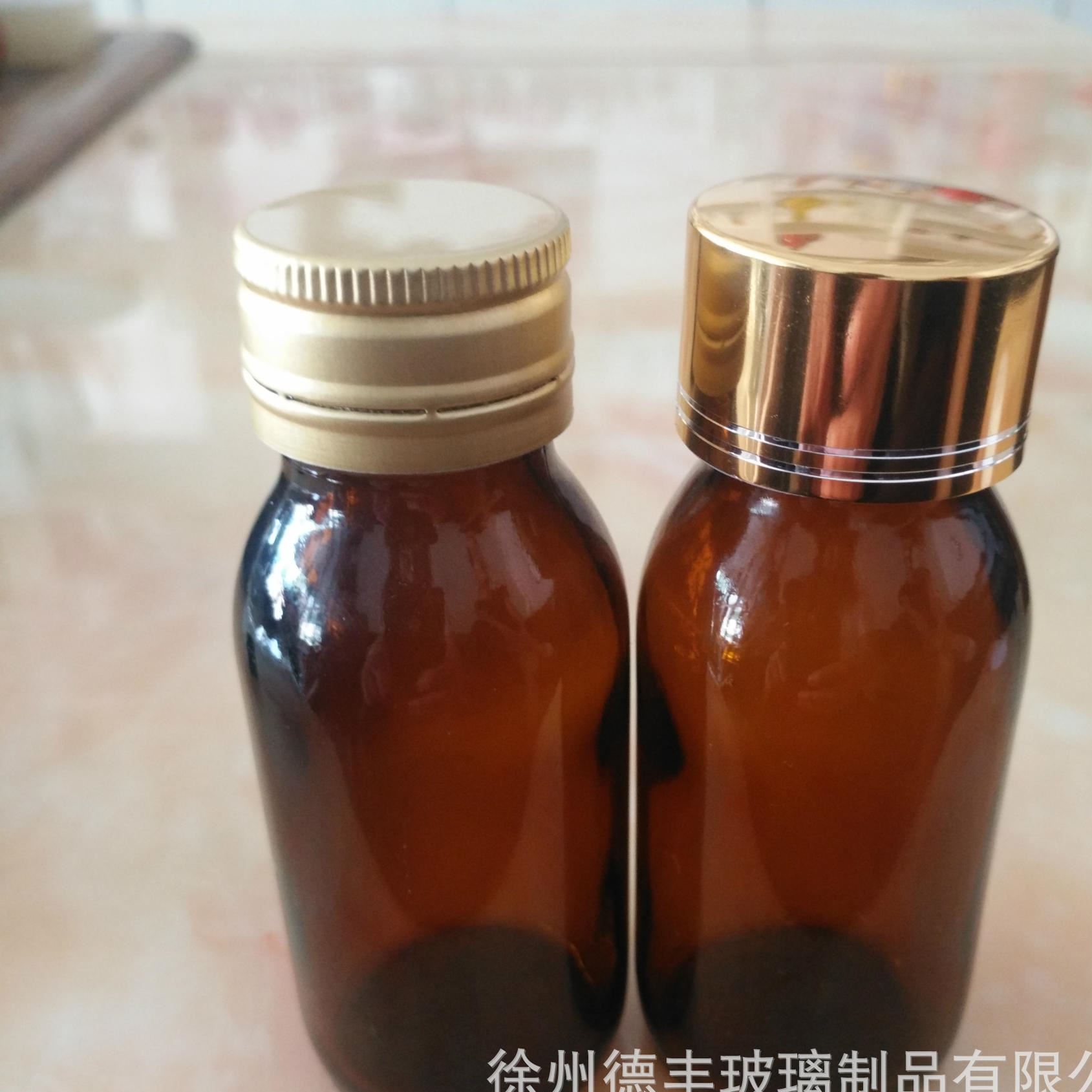 大量銷售茶色口服液玻璃瓶30ml 60ml 100ml藥用密封玻璃瓶玻璃pin示例圖2