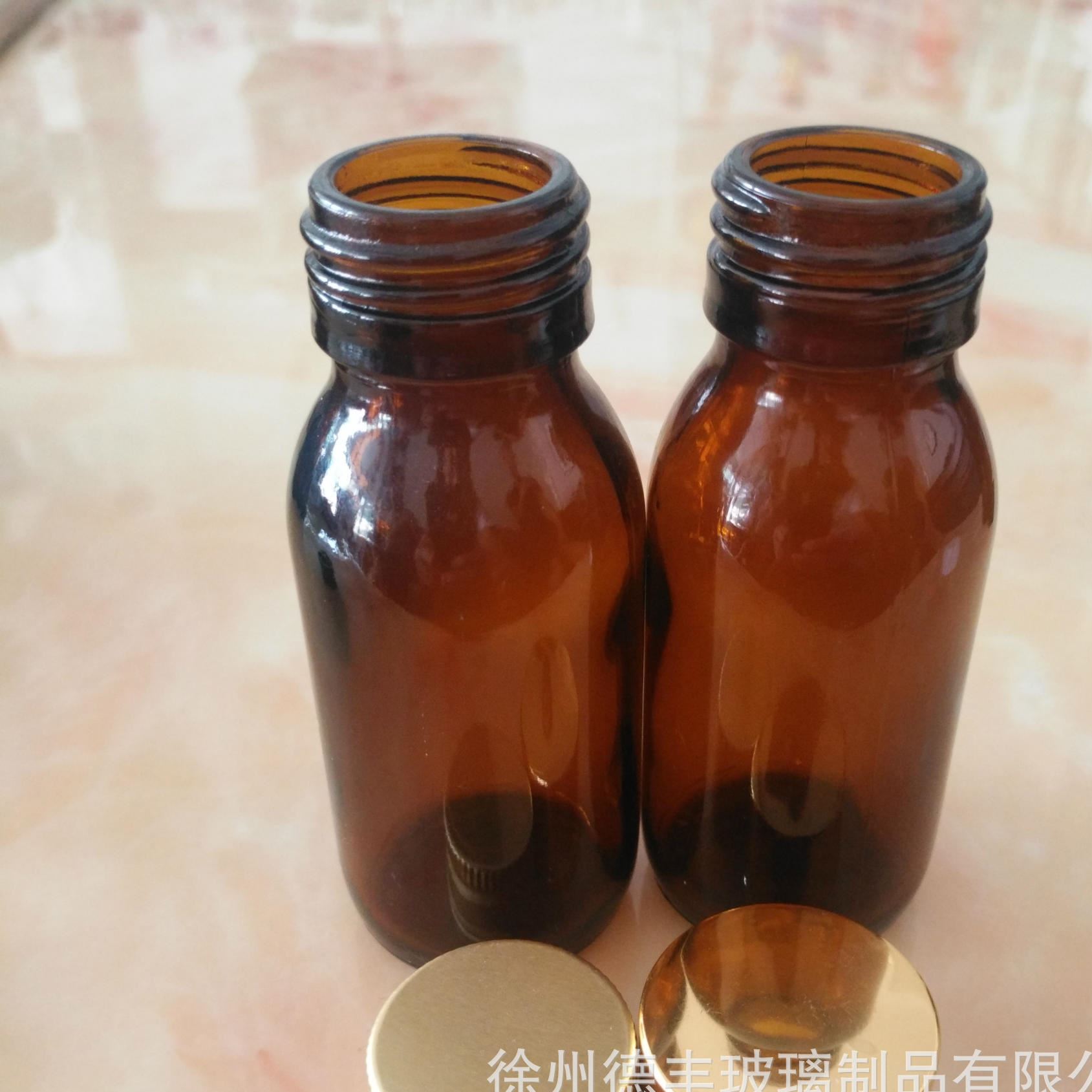 大量銷售茶色口服液玻璃瓶30ml 60ml 100ml藥用密封玻璃瓶玻璃pin示例圖3