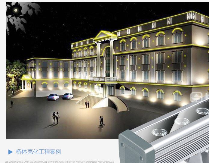 廠家直銷LED洗墻燈12W18W24W36W線條燈戶外工程橋梁防水輪廓燈示例圖4