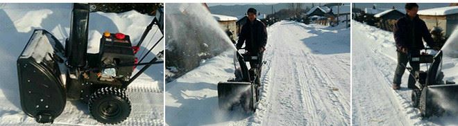 坦龙汽油手推式除雪机器扬雪机抛雪机物业环卫道路清雪机除雪机示例图2