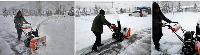 坦龙汽油手推式除雪机器扬雪机抛雪机物业环卫道路清雪机除雪机示例图7