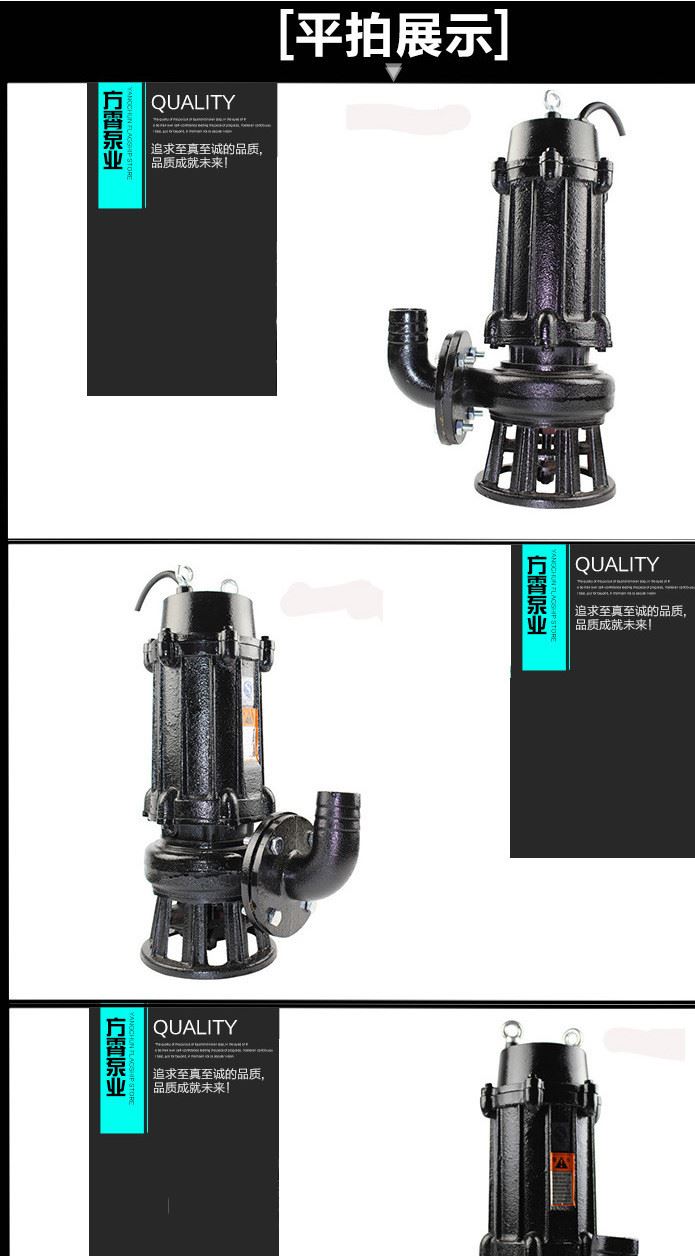 WQ污水污物潜水排污泵 无堵塞污水泵380V潜污泵37KW示例图3