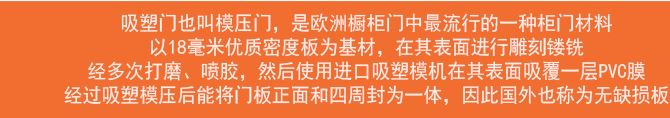 櫥柜門板 衣柜門板 吸塑門板  模壓門板（歐式直角工藝造型）示例圖4