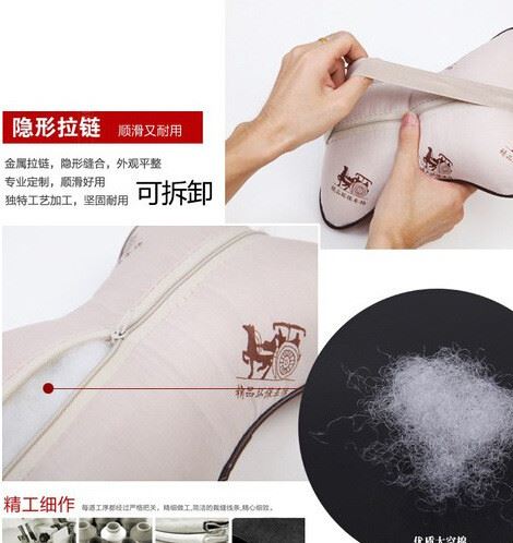 廠家直銷批發新款汽車頭枕 秋冬季毛絨骨頭枕 植絨蜂窩通用頭靠示例圖14
