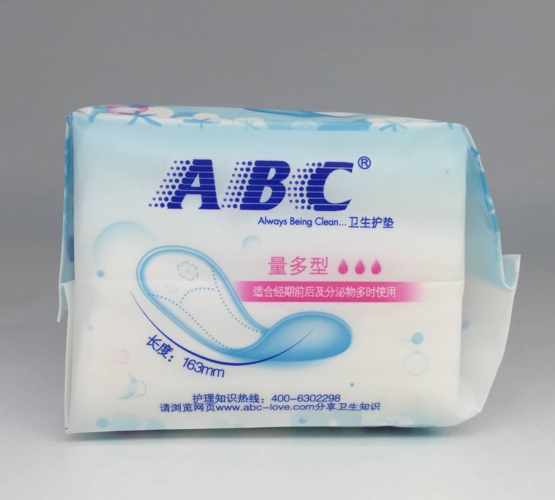 ABC護墊衛(wèi)生巾勁吸綿柔22片163mm無香量多型柔爽呵護批發(fā)A25示例圖3