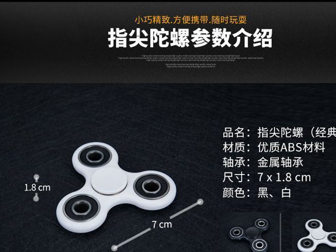 厂家直销美国hand spinner三角指尖陀螺随从手指玩具减压创