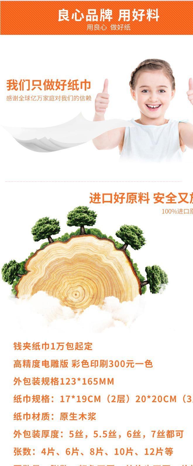 廣告餐巾紙 錢(qián)夾式紙巾 可定牌生產(chǎn)各種LOGO紙巾 廠家直銷示例圖5