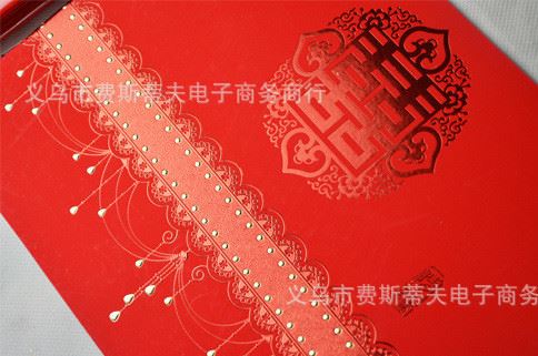 2014創(chuàng)意新款雙喜禮金簿簽到本婚禮簿婚慶用品簽名冊(cè)廠家批發(fā)現(xiàn)貨示例圖1