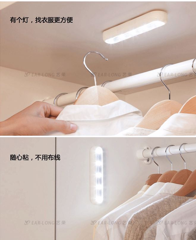 亞馬遜速賣通ebay爆款熱銷人體觸摸感應燈LED小夜燈櫥柜衣櫥燈示例圖5