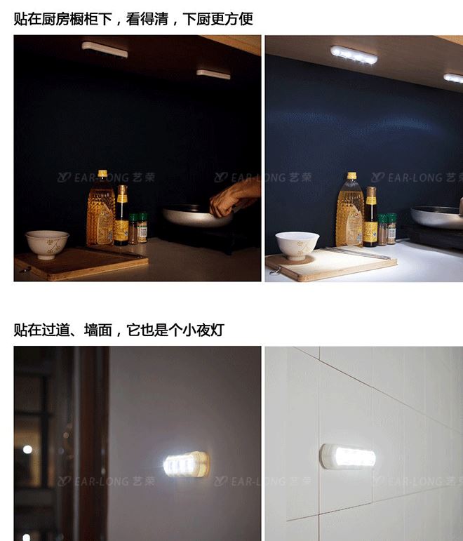 亞馬遜速賣通ebay爆款熱銷人體觸摸感應燈LED小夜燈櫥柜衣櫥燈示例圖13