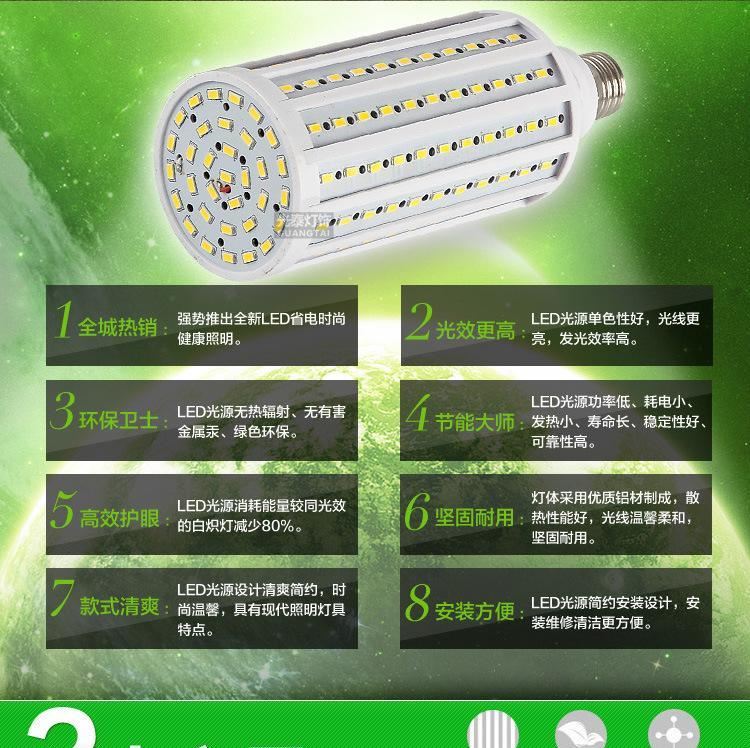 大功率led玉米燈5730 30w40w防水玉米燈燈泡 20wled玉米燈廠家示例圖30