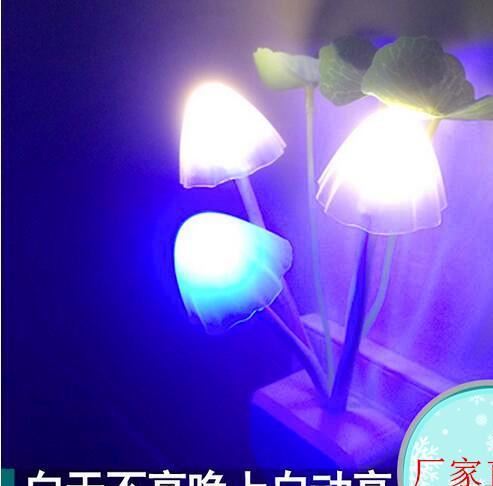 LED插電七彩變色蘑菇光控小夜燈 感應(yīng)七彩小夜燈 地?cái)偣饪啬⒐綗羰纠龍D7