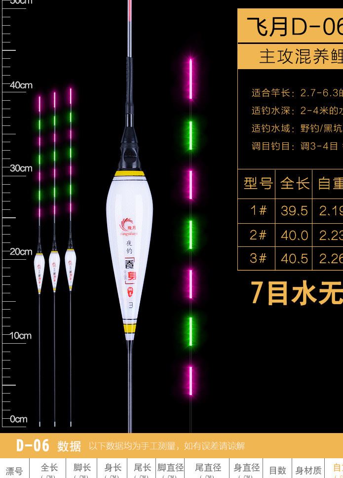 三品漁具電子漂夜釣魚漂水無影浮漂超亮夜光漂浮標(biāo)魚漂電子夜光漂示例圖12