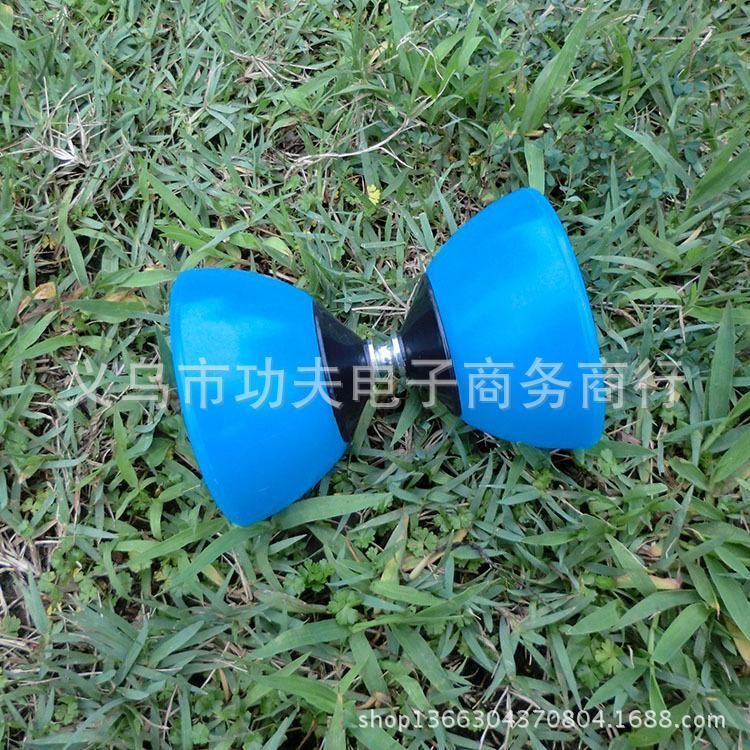 廠家直銷 9cm*12cm空竹 雙頭空竹 扯鈴 帶桿線 軸承空竹示例圖5