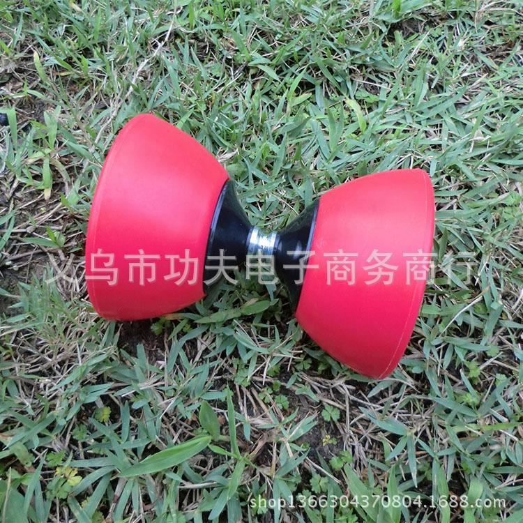 廠家直銷 9cm*12cm空竹 雙頭空竹 扯鈴 帶桿線 軸承空竹示例圖7