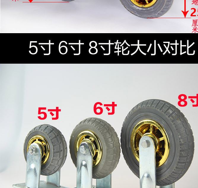 靜音手推車平板車拖車鋼板拉貨車折疊小推車?yán)囃曝涇嚢徇\(yùn)車推車示例圖18