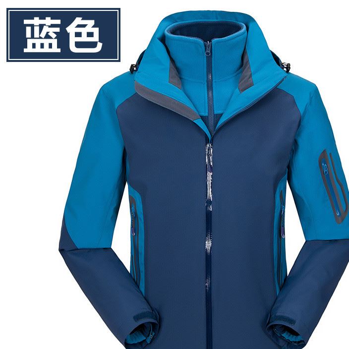 蘇菲特沖鋒衣抓絨兩件套防風(fēng)防水釣魚服 登山服 戶外服SF-1618示例圖2