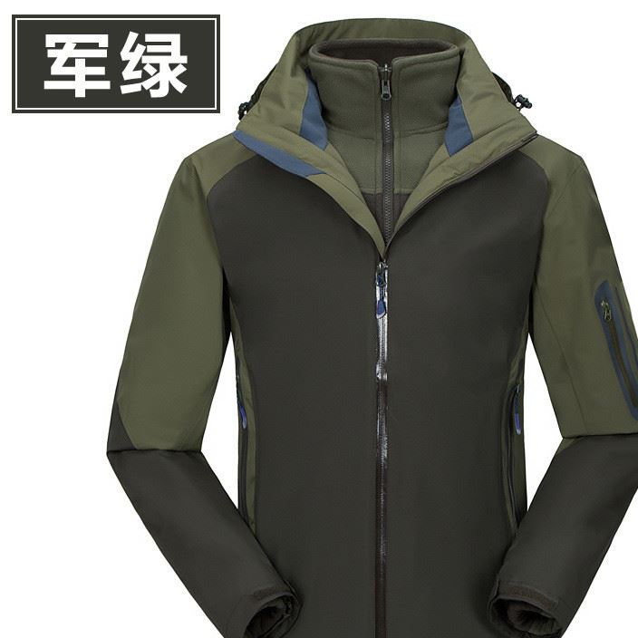 蘇菲特沖鋒衣抓絨兩件套防風(fēng)防水釣魚服 登山服 戶外服SF-1618示例圖3