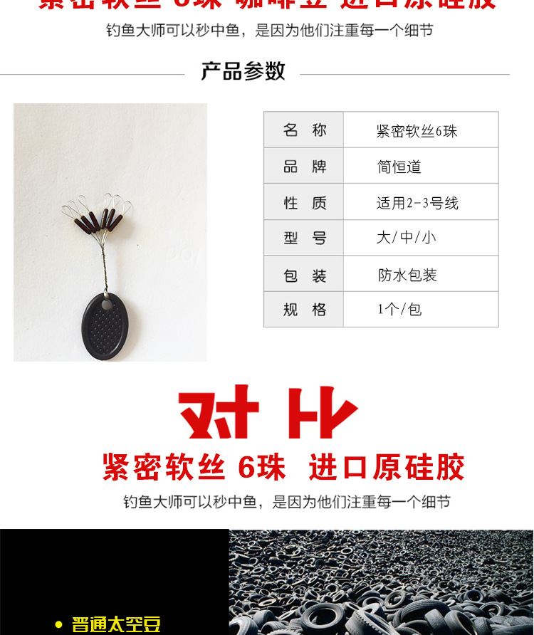 簡恒道競技太空豆軟絲漁具釣魚太空豆 漁具配件硅膠太空豆批發(fā)示例圖15