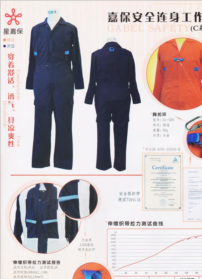 清仓批发 国标防坠落安全服 高空作业服 内置安全带工作服示例图1