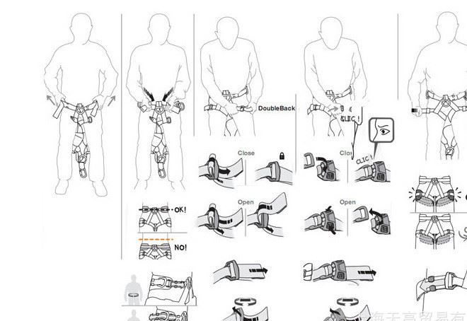 【廠家直銷】 高空作業(yè)防墜落安全帶 攀巖半身護腰安全示例圖4