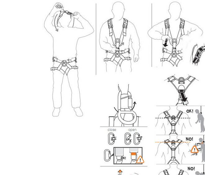 【廠家直銷】 高空作業(yè)防墜落安全帶 攀巖半身護腰安全示例圖5